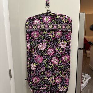 Vera Bradley Purple Punch Floral Garment Bag with Pink and Green Accents